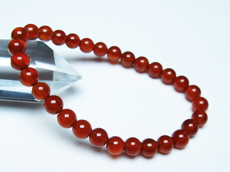 赤アゲート ブレスレット 6mm [t57-7065] 1枚目