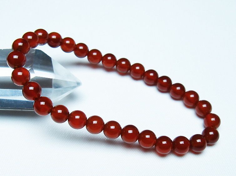 赤アゲート ブレスレット 6mm [t57-7071] 1枚目