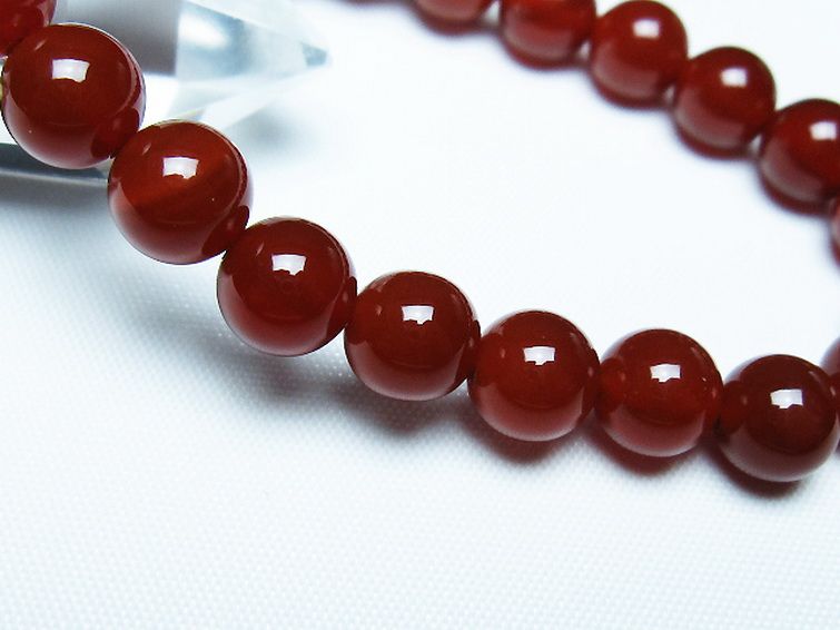 赤アゲート ブレスレット 8mm [t57-7074] 3枚目