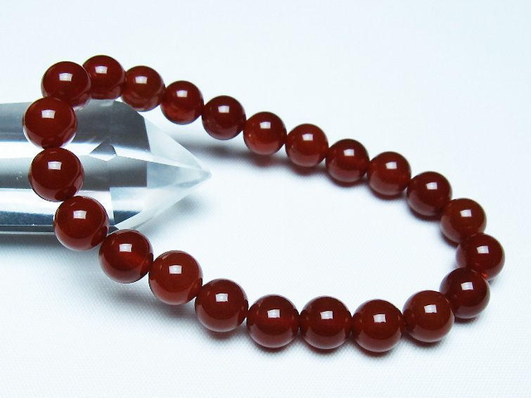 赤アゲート ブレスレット 8mm [t57-7082] 1枚目