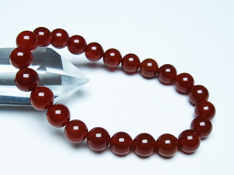 赤アゲート ブレスレット 8mm [t57-7087] 1枚目