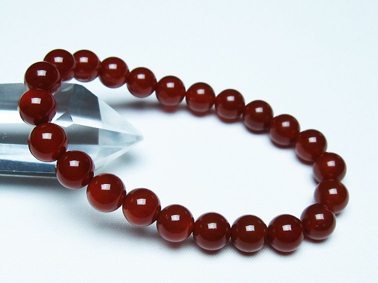 赤アゲート ブレスレット 8mm [t57-7089] 1枚目