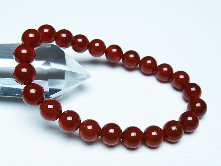 赤アゲート ブレスレット 8mm [T57-7096] 1枚目