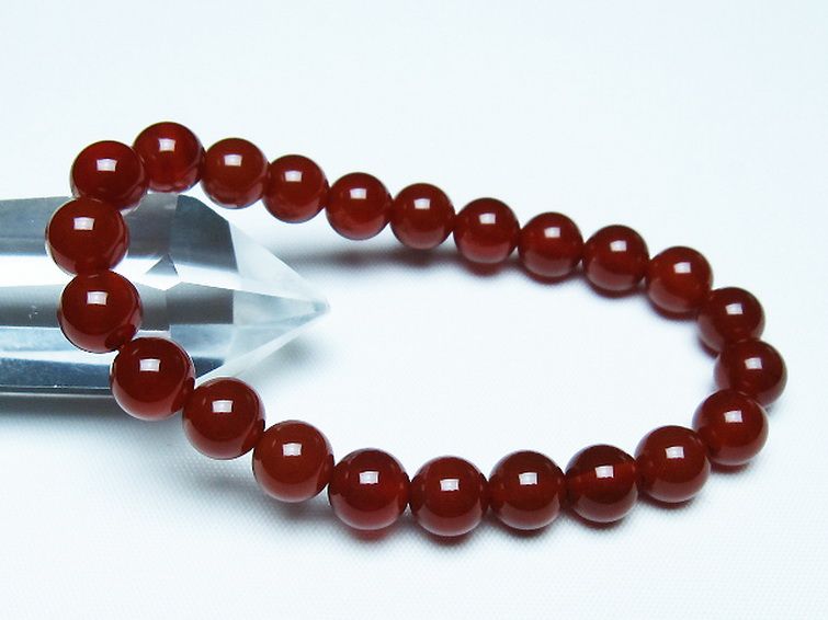 赤アゲート ブレスレット 8mm [t57-7100] 1枚目