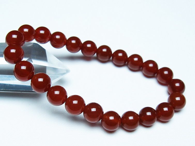赤アゲート ブレスレット 8mm [T57-7117] 1枚目