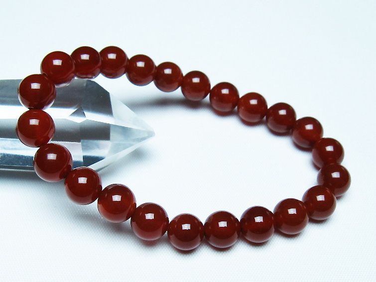 赤アゲート ブレスレット 8mm [T57-7126] 1枚目