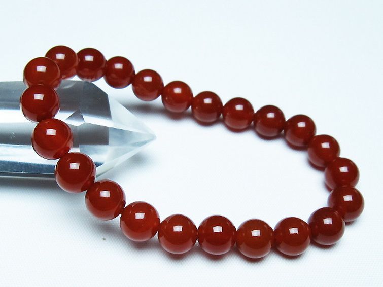 赤アゲート ブレスレット 8mm [T57-7132] 1枚目