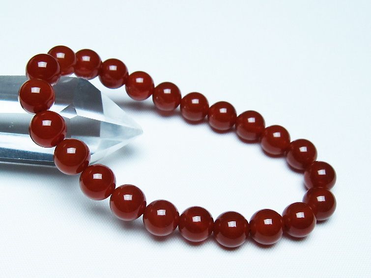 赤アゲート ブレスレット 8mm [t57-7134] 1枚目