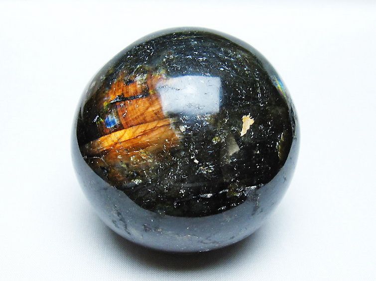 ラブラドライト 丸玉 70mm [T571-4903] 1枚目