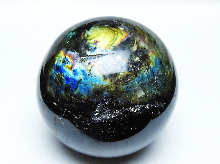 ラブラドライト 丸玉 76mm [T571-4907] 1枚目