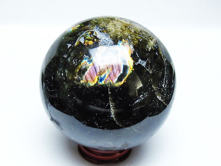 ラブラドライト 丸玉 78mm [T571-4910] 3枚目