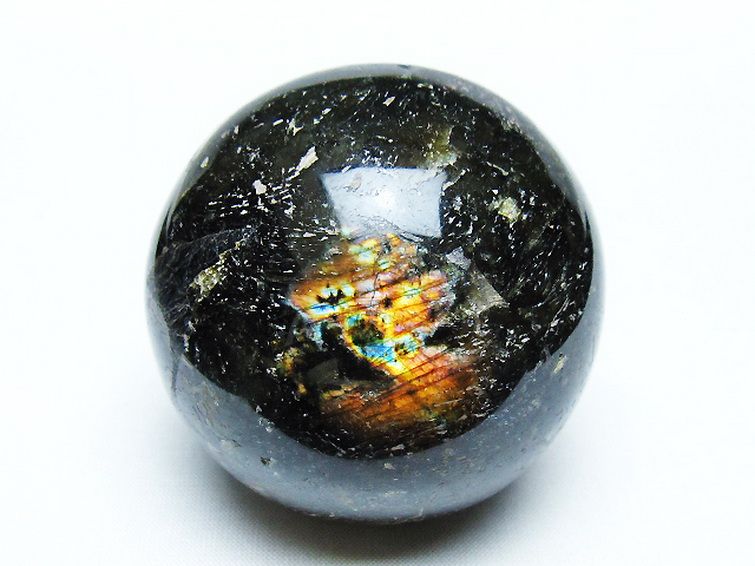 ラブラドライト 丸玉 64mm [T571-4921] 1枚目