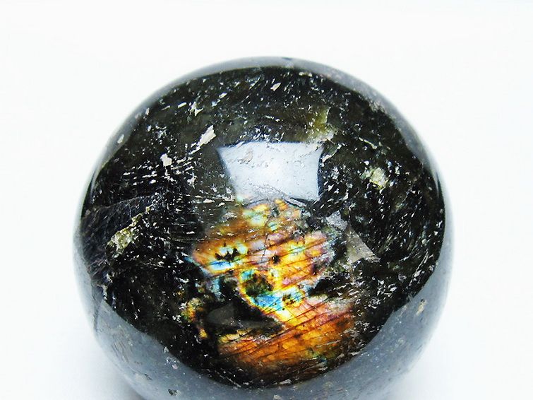 ラブラドライト 丸玉 64mm [T571-4921] 2枚目