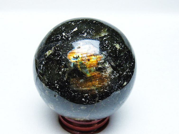 ラブラドライト 丸玉 64mm [T571-4921] 3枚目