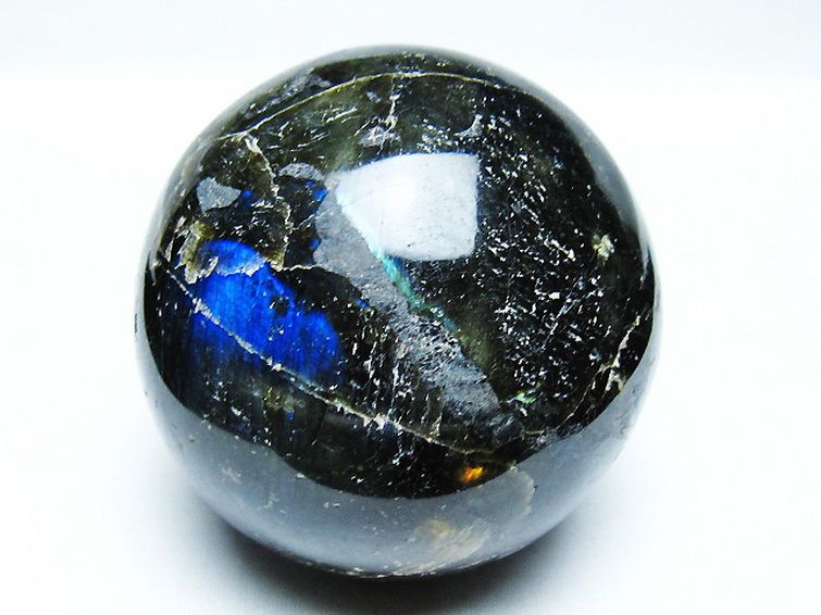 ラブラドライト 丸玉 83mm [T571-5004] 1枚目