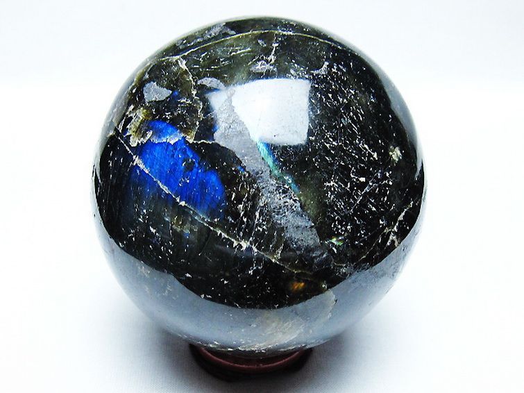 ラブラドライト 丸玉 83mm [T571-5004] 3枚目