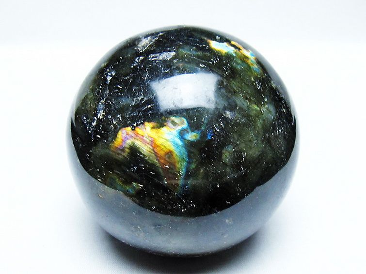 ラブラドライト 丸玉 82mm [T571-5007] 1枚目