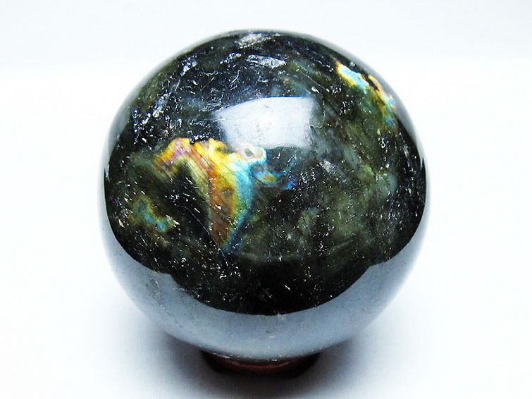 ラブラドライト 丸玉 82mm [T571-5007] 3枚目