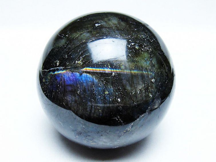 1.1Kg ラブラドライト 丸玉 90mm [T571-5054] 1枚目