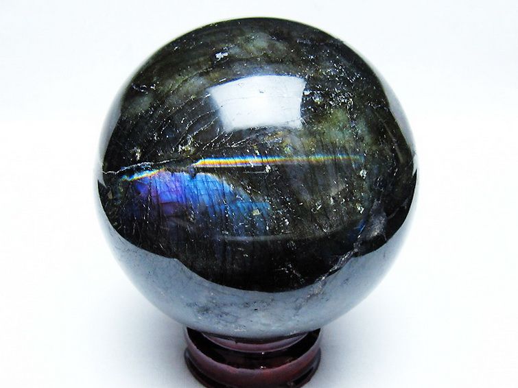 1.1Kg ラブラドライト 丸玉 90mm [T571-5054] 3枚目