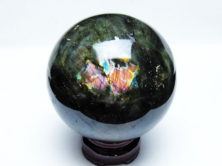 ラブラドライト 丸玉 87mm [T571-5056] 3枚目