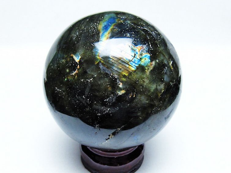 ラブラドライト 丸玉 86mm [T571-5058] 3枚目