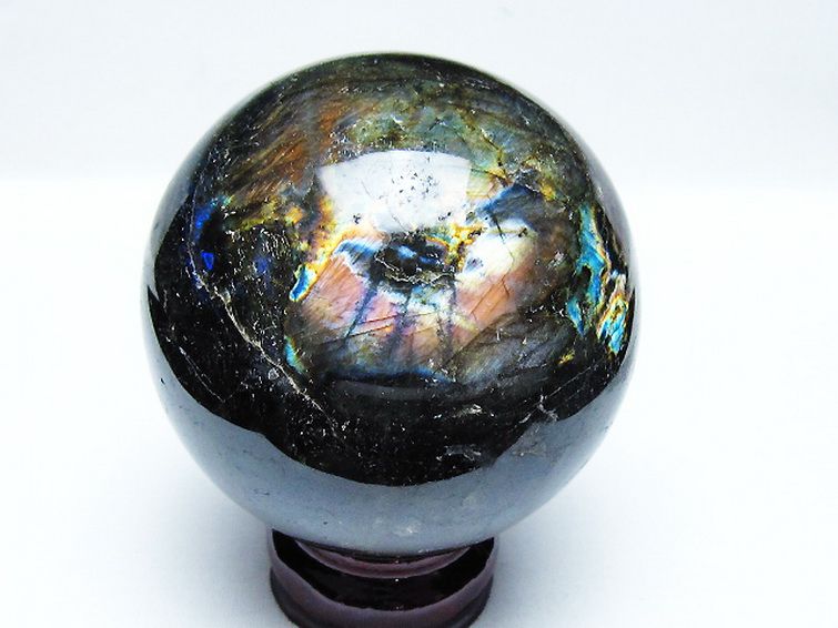 ラブラドライト 丸玉 88mm [T571-5060] 3枚目