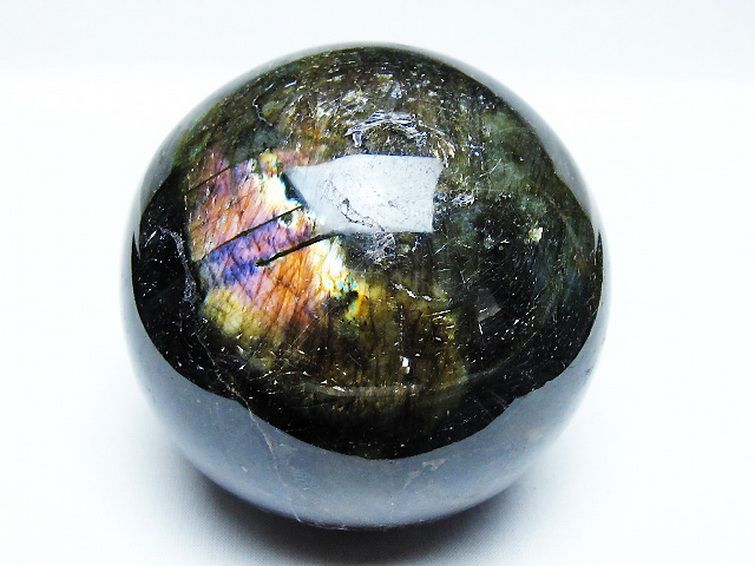 1Kg ラブラドライト 丸玉 89mm [T571-5061] 1枚目