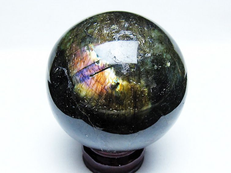 1Kg ラブラドライト 丸玉 89mm [T571-5061] 3枚目