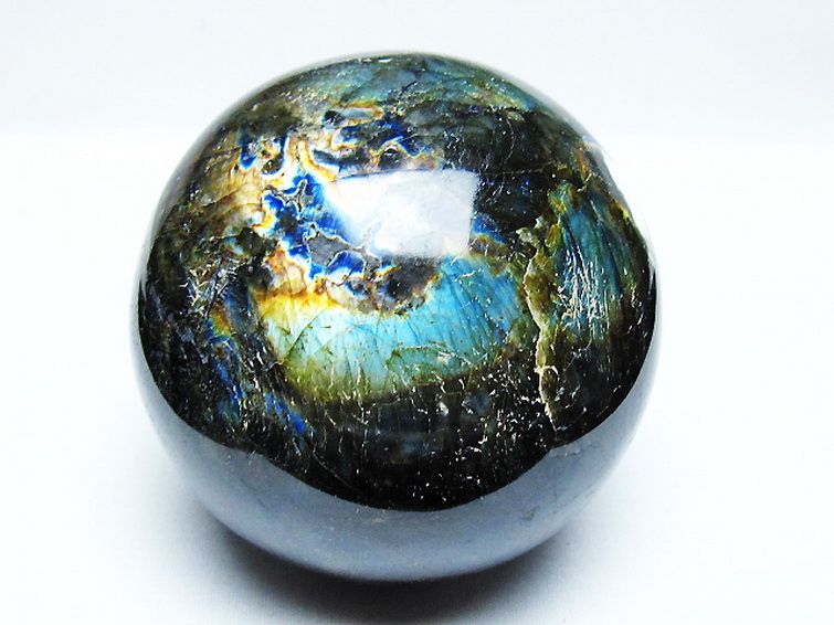 1.5Kg ラブラドライト 丸玉 103mm [T571-5065] 1枚目