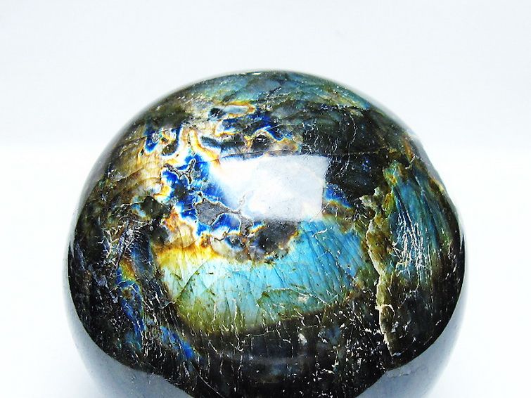 1.5Kg ラブラドライト 丸玉 103mm [T571-5065] 2枚目