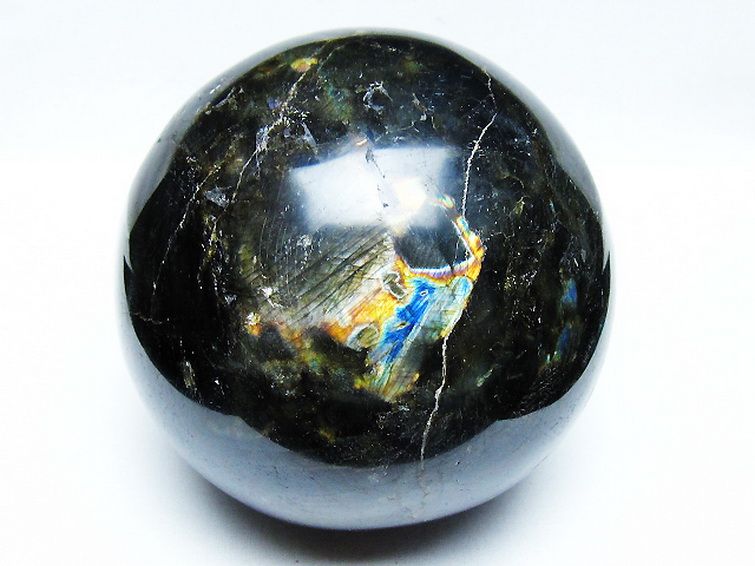 2.7Kg ラブラドライト 丸玉 125mm [T571-5068] 1枚目