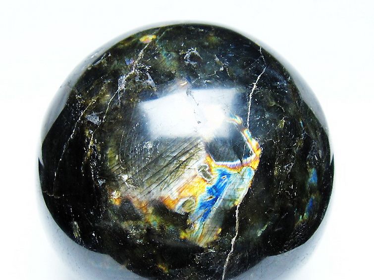 2.7Kg ラブラドライト 丸玉 125mm [T571-5068] 2枚目