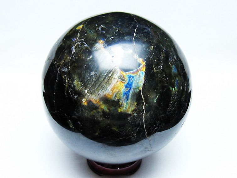 2.7Kg ラブラドライト 丸玉 125mm [T571-5068] 3枚目