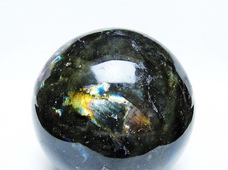 1.6Kg ラブラドライト 丸玉 105mm [T571-5073] 2枚目