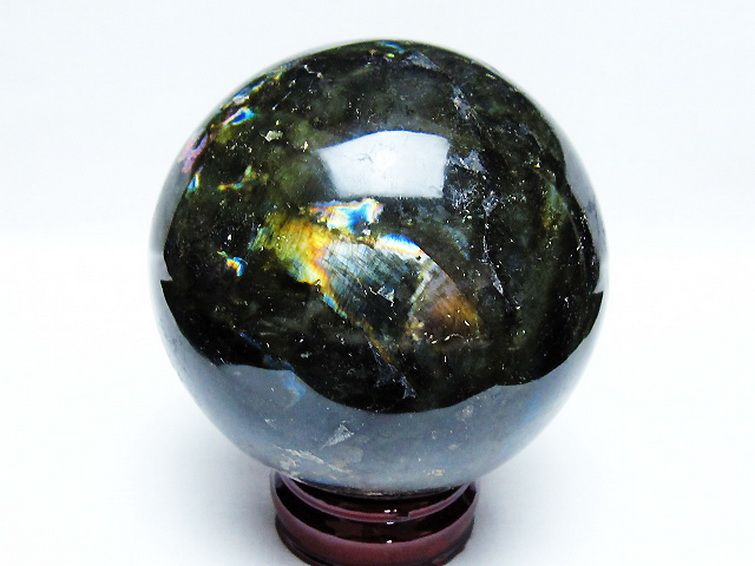 1.6Kg ラブラドライト 丸玉 105mm [T571-5073] 3枚目