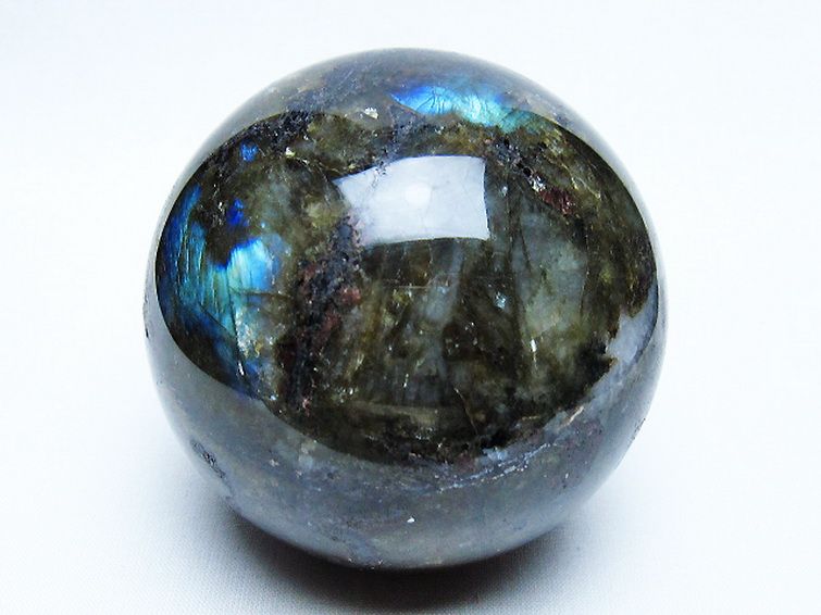 ラブラドライト 丸玉 76mm [t571-5181] 1枚目