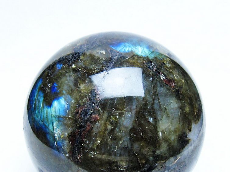 ラブラドライト 丸玉 76mm [t571-5181] 2枚目