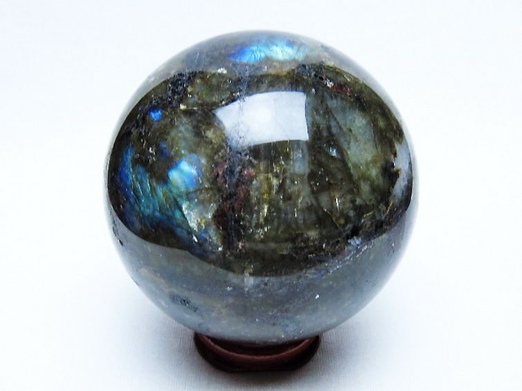 ラブラドライト 丸玉 76mm [t571-5181] 3枚目