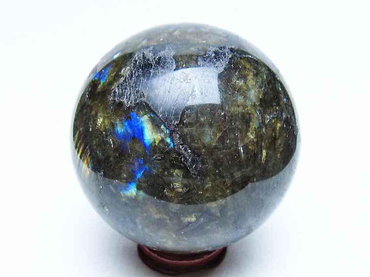 ラブラドライト 丸玉 78mm [t571-5186] 3枚目