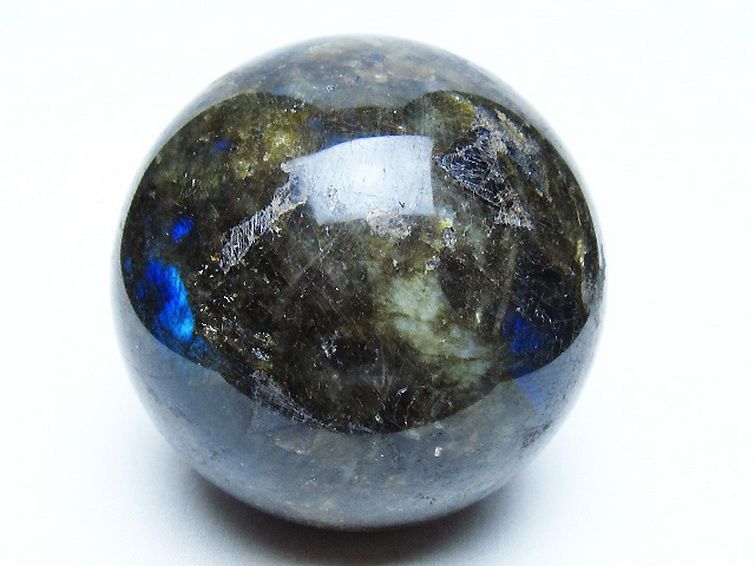 ラブラドライト 丸玉 80mm [t571-5189] 1枚目