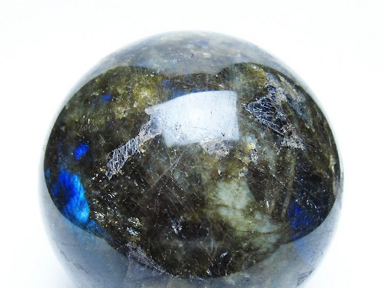 ラブラドライト 丸玉 80mm [t571-5189] 2枚目