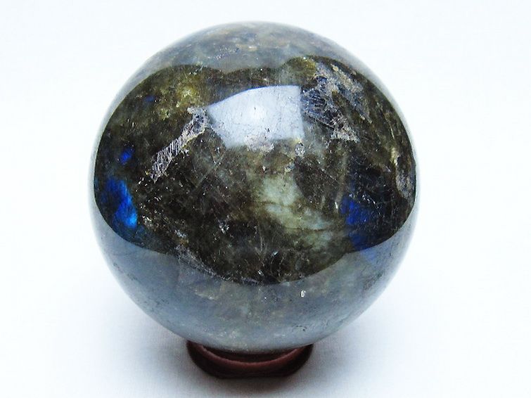 ラブラドライト 丸玉 80mm [t571-5189] 3枚目