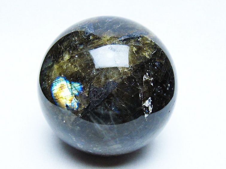 ラブラドライト 丸玉 82mm [t571-5192] 1枚目
