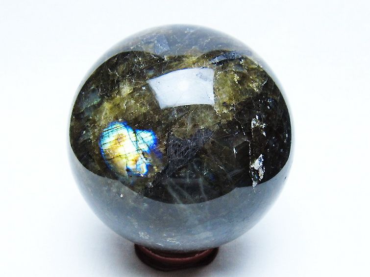 ラブラドライト 丸玉 82mm [t571-5192] 3枚目