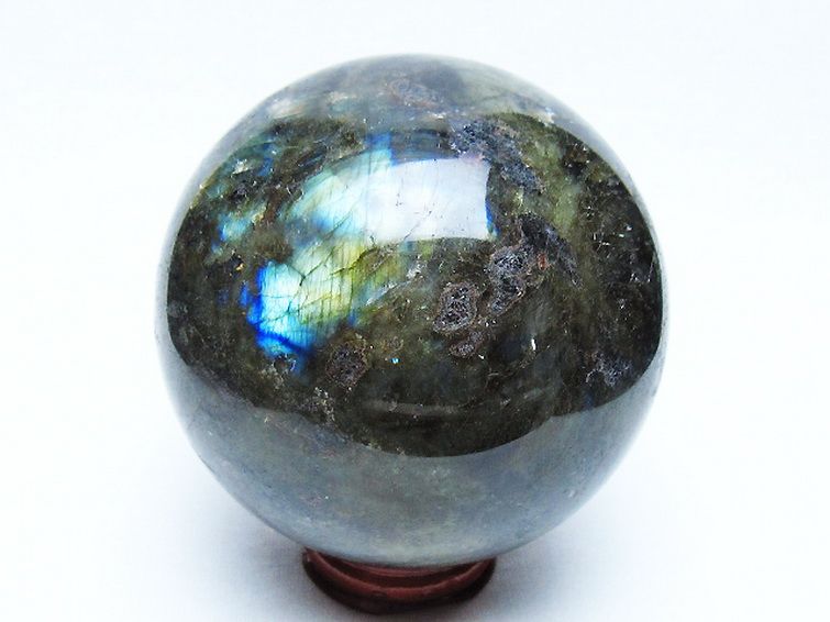 ラブラドライト 丸玉 81mm [t571-5205] 3枚目