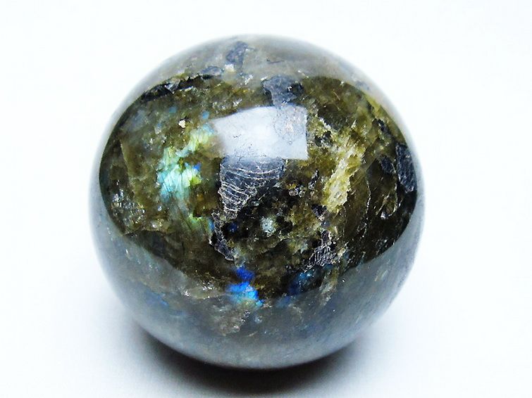 ラブラドライト 丸玉 66mm [t571-5229] 1枚目