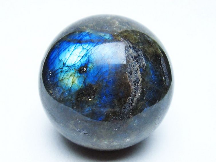 ラブラドライト 丸玉 72mm [t571-5255] 1枚目