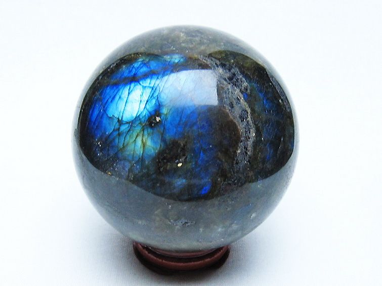 ラブラドライト 丸玉 72mm [t571-5255] 3枚目