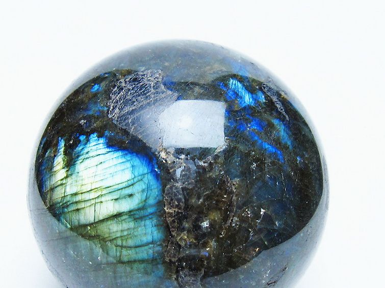 ラブラドライト 丸玉 72mm [t571-5259] 2枚目